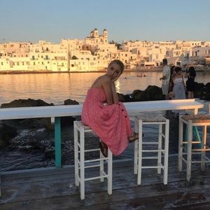 Pink floral Flowy Dress